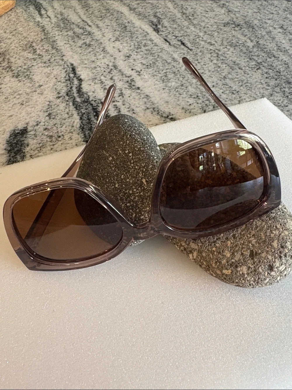 Cole haan taupe crystal sunglasses